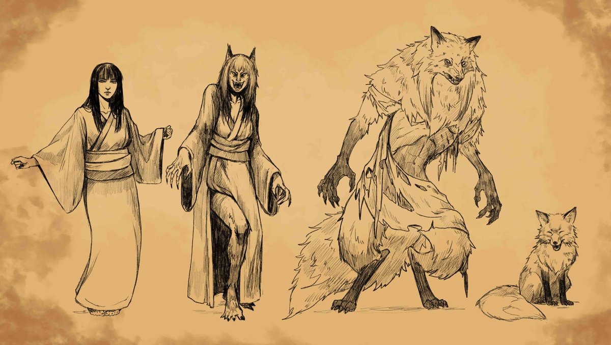 BtPRPG's tweet photo. The kitsune; sly, mischievous and dangerous if pushed. Sometimes a fox is just a fox... but not always.

This is winner of the monthly poll, ideas supplied by Patrons! #DnD #art #tabletop #fox #fantasy #werewolf #kitsune

Art by @TomisJb

Find out more at https://t.co/Xc6tnxfty8 https://t.co/swRY0Zknzd