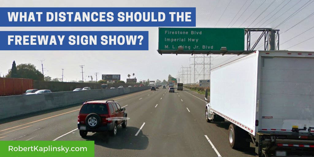 robertkaplinsky's tweet photo. How do people determine what distances to show on a freeway sign? This lesson provides a context for finding those distances. https://t.co/ZWMjfHdHwD https://t.co/O6S0CYUBZJ