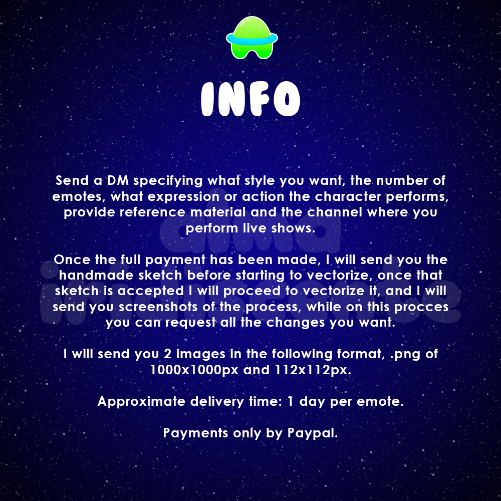 a_iridiscente's tweet photo. 💫Comisiones de Emotes💫

Se agradecen rt's♥️

Más ejemplos⬇️

#comimisions #emotes #TwitchEmoteArtist #commisionsopen #twitchemotes #TwitchPartner  #twitchaffiliate #twitchstreamer #comisiones #DigitalArtist #Illustrator #GraphicDesigner  @ConoceArtistas @cmsn_ART @OpenCommish https://t.co/86GR0qIKwz