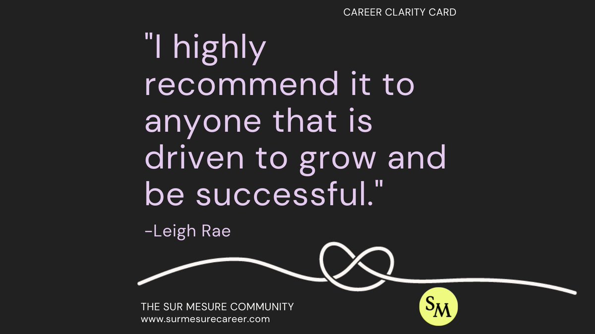SurMesureMethod's tweet photo. Join our network of talent and we will connect you with your career tribe. We help you create trusted and lasting relationships with diverse and empowered individuals that all are focusing on their professional growth.

#careerconsciousness #claritycard #careerclarity https://t.co/Bbd0wzZcmw