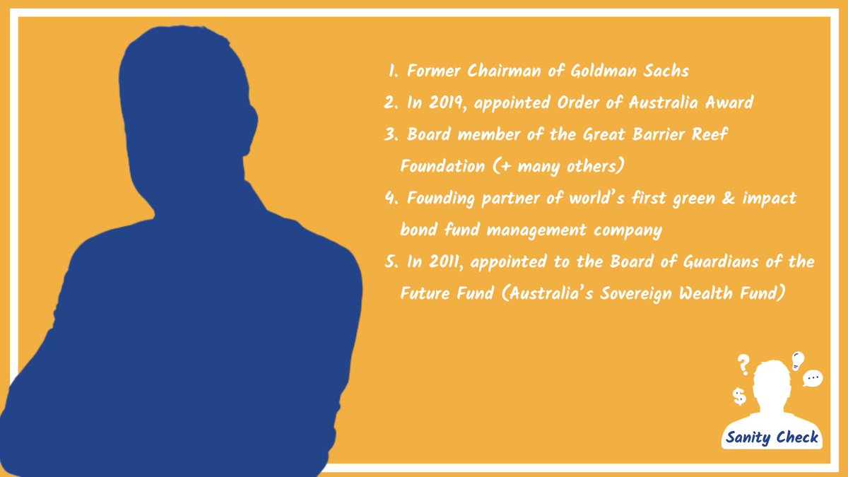 SanityCheckAU's tweet photo. There is so much to say about this guy that we struggled to reduce this down to 5 hints. Any guesses who tomorrow's Sanity Check expert could be?

#podcast #australianpodcast #businesspodcast #investmentbanking #socialimpact #greatbarrierreef #bonds https://t.co/kLr3G4MMwq