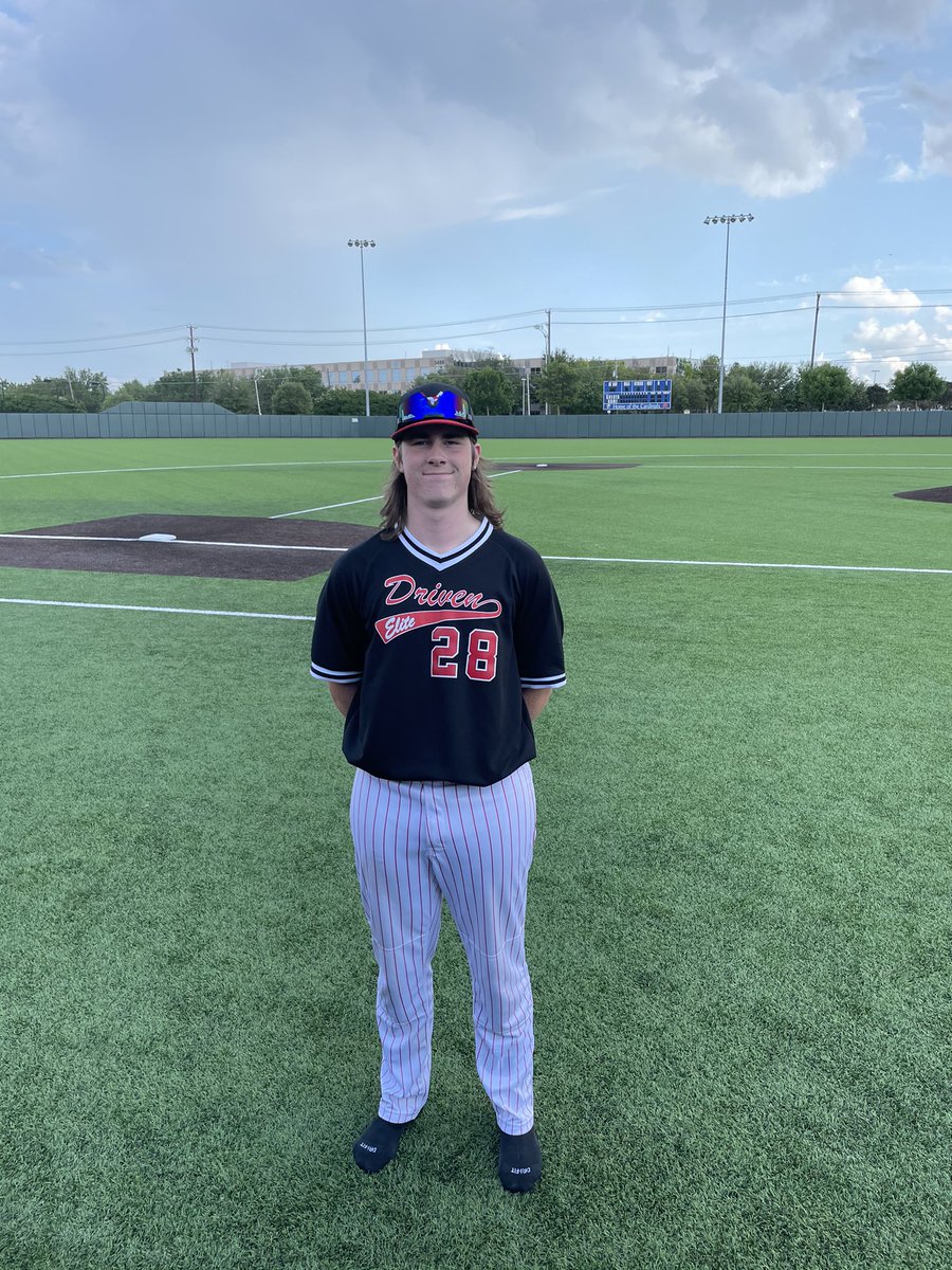 F: Driven Elite 16U 3, NTX Trailblazers 1
PoG: Brady Fitzgerald 2-4, 2B, 3B, 2 RBI, R
Pitcher: Caleb Millen 5 IP, 4K, 4H, 0 ER, BB