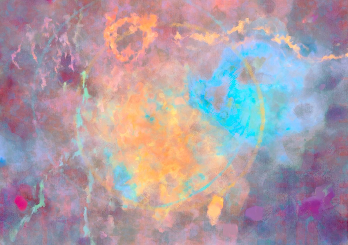 __earthbound__'s tweet photo. OP: https://t.co/CMkICqrgtl - 2021-06-01 Abstraction - #AbstractArt #Colorful #CorelPainter #Cyan #DigitalArt #DynamicAutoPainter #Orange #Violet - Started as a test of #Rebelle software watercolor effects (I'm impressed), ended using Corel Painter, Dynamic ... https://t.co/v96SfHgvwW