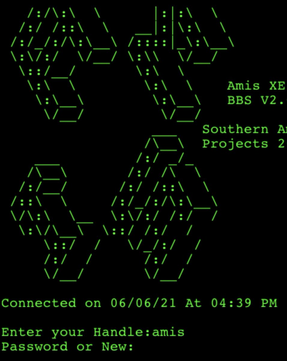 atari_bbs's tweet photo. Why not, I donโt mind green screen and BBSing from my phone on a lazy Sunday sure.. AMIS XE bbs @ https://t.co/A6EmZvCHVl port 9000 or dial up 949-325-9040 #bbsing #atari #ascii #telnet #wimodem https://t.co/WcsOBMAI7a
