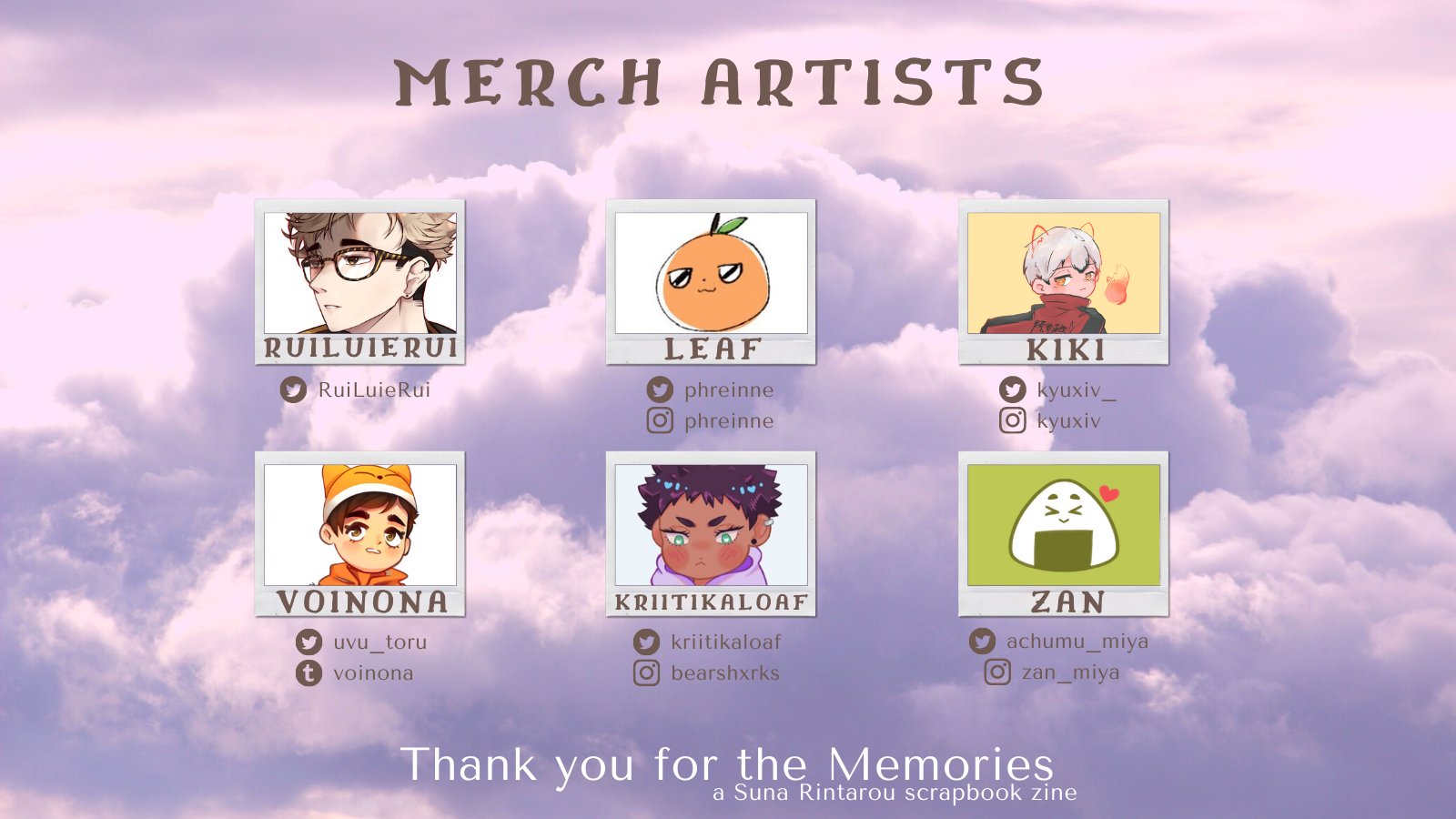 Suna Zine Creation Period Feature Competition We Are Proud To Reveal Our Amazing Contributor Lineup Presenting Merch Artists T Co Csjuqcwlo2 Twitter