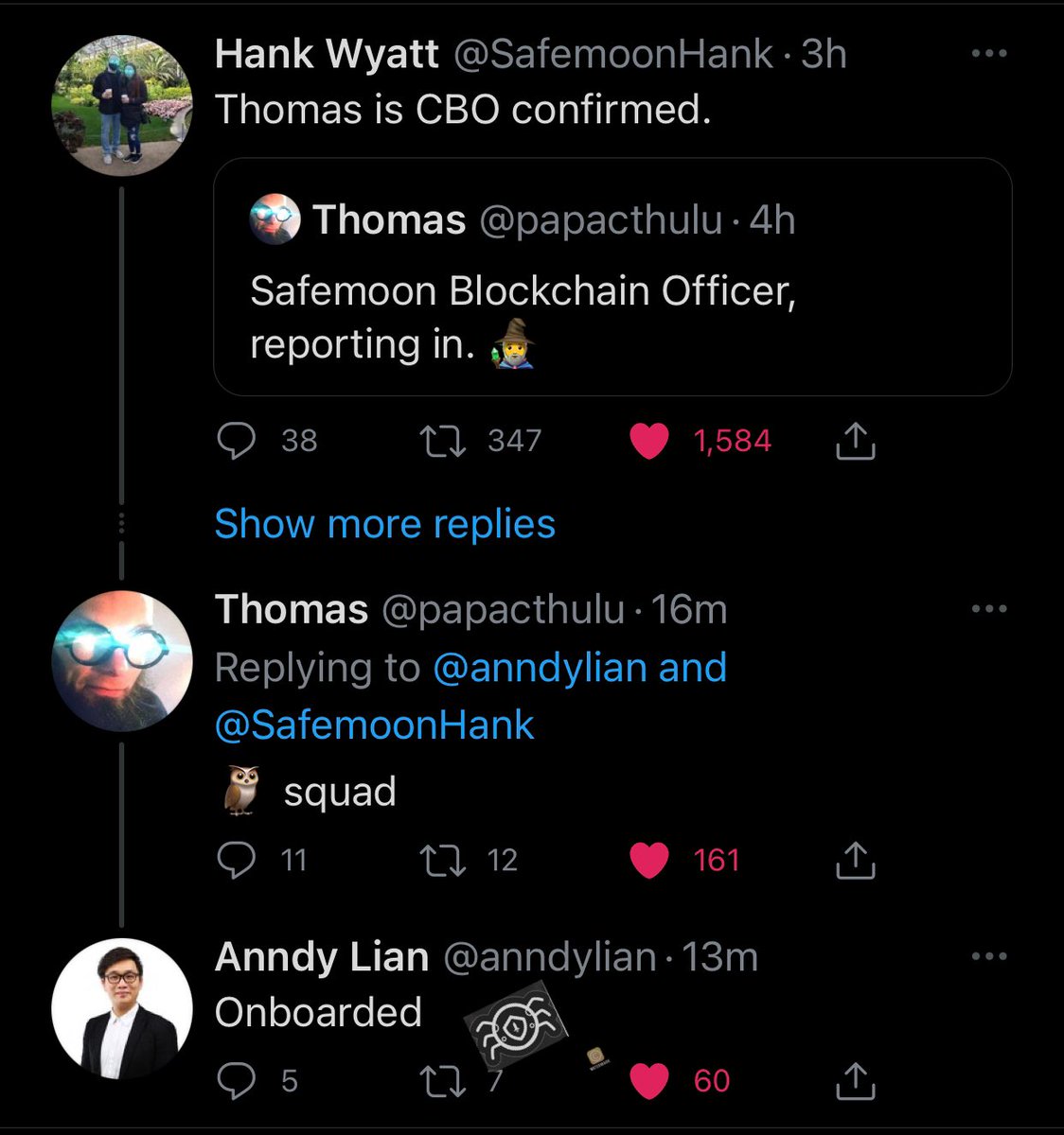 Defi_Spidey's tweet photo. ConfirmedβΌοΈβΌοΈβΌοΈ π€―π€―π€― Welcome aboard @anndylian cheers!
This is going to be amazing!! #SafeMoon #SafeMoonBlockchain #BlockchainWizards #Evolution https://t.co/JZx5rZP1xo