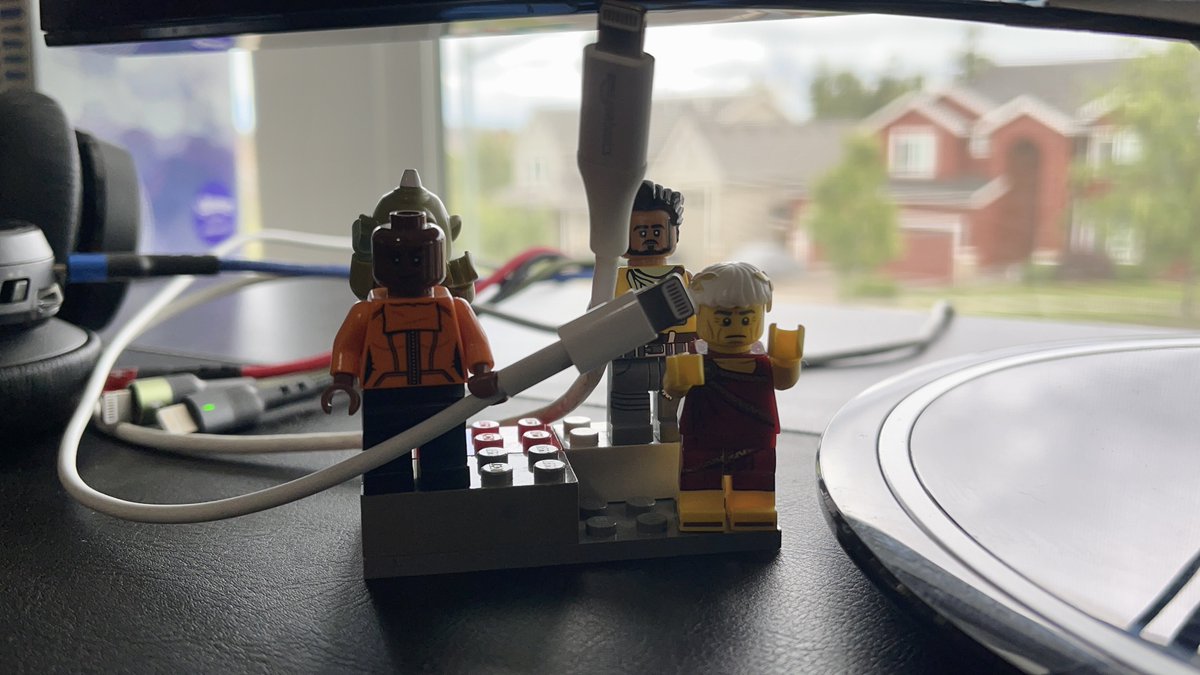 shanselman's tweet image. Organizing my sons’ homeschool work areas