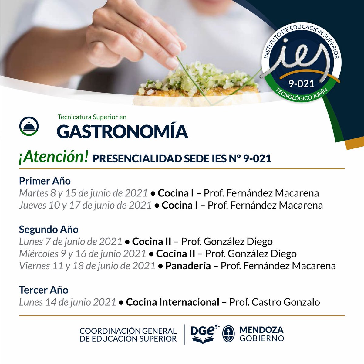 IES9021's tweet photo. ¡Atención! COMUNICADO IMPORTANTE

PRESENCIALIDAD SEDE IES Nº 9-021

Respetando el distanciamiento, uso de barbijo y medidas sanitarias. https://t.co/YCUL42n0O5