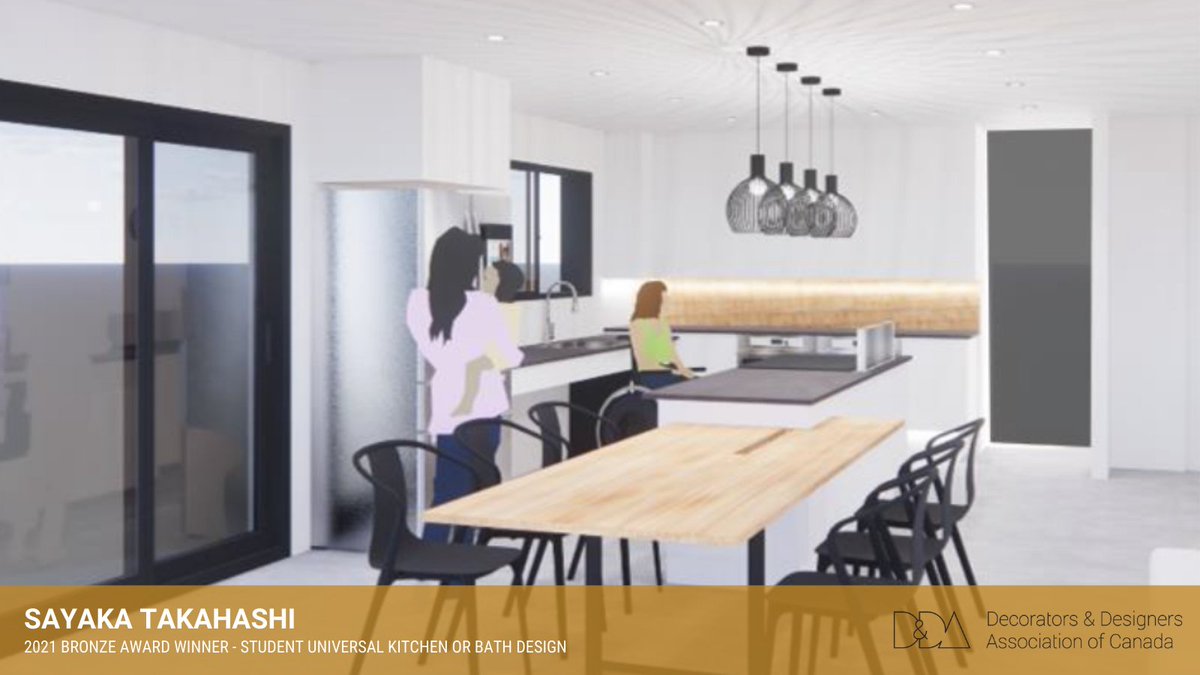 DDACanada's tweet photo. Congrats to Sayaka Takahashi, our BRONZE award winner, in the "Student Universal Kitchen or Bath Design" category of the 2021 DDA Awards! Great work!

#DDAawards2021 #ddacompetition #ddacanada #awardwinning #award #canadiandesigns #canadianinteriors #interiorstyling https://t.co/CxuJsu9spu
