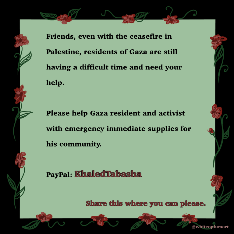 LeftUnification's tweet photo. Show solidarity with people who suffered constant bombing, lost family &amp; friends in #Gaza. Don't just talk about it while it's trendy, ppl's actual lives are at stake here! If you are able to, please donate, if not please share this! 🖤💚❤️
#FreePalestine #Gaza #HelpRebuildGaza https://t.co/MRutWb6BuW