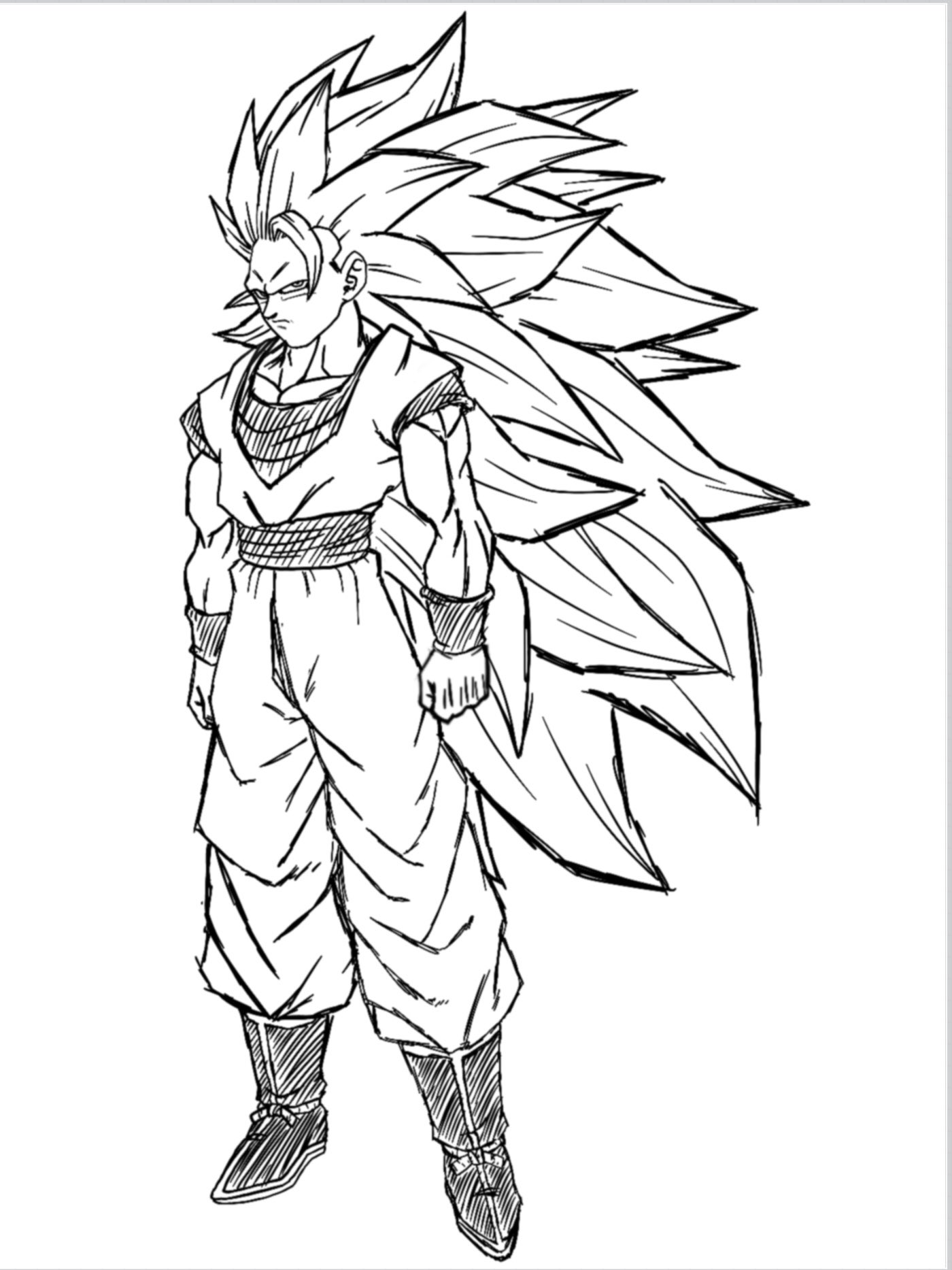 Goku Super Saiyan 3 Coloring Pages - E3PUDMUWQAwNvsV Large
