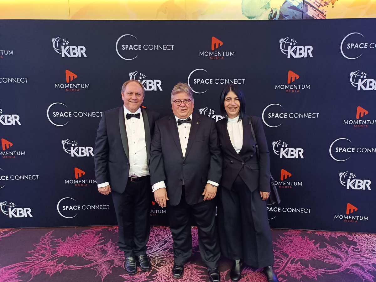 Exci_Pty_Ltd's tweet photo. Gabrielle &amp; Christopher Tylor, and with Professor Brad Carter attended the Space Awards over the weekend representing https://t.co/EaNVFsBW3L as Finalists.  While we didn't take home the major award we were honoured to be among such great company.  Well done to all the winners. https://t.co/jGEkHS3WVQ
