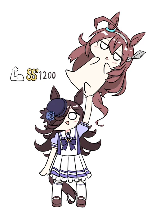 ライスシャワーとミホノブルボンっぽいの 