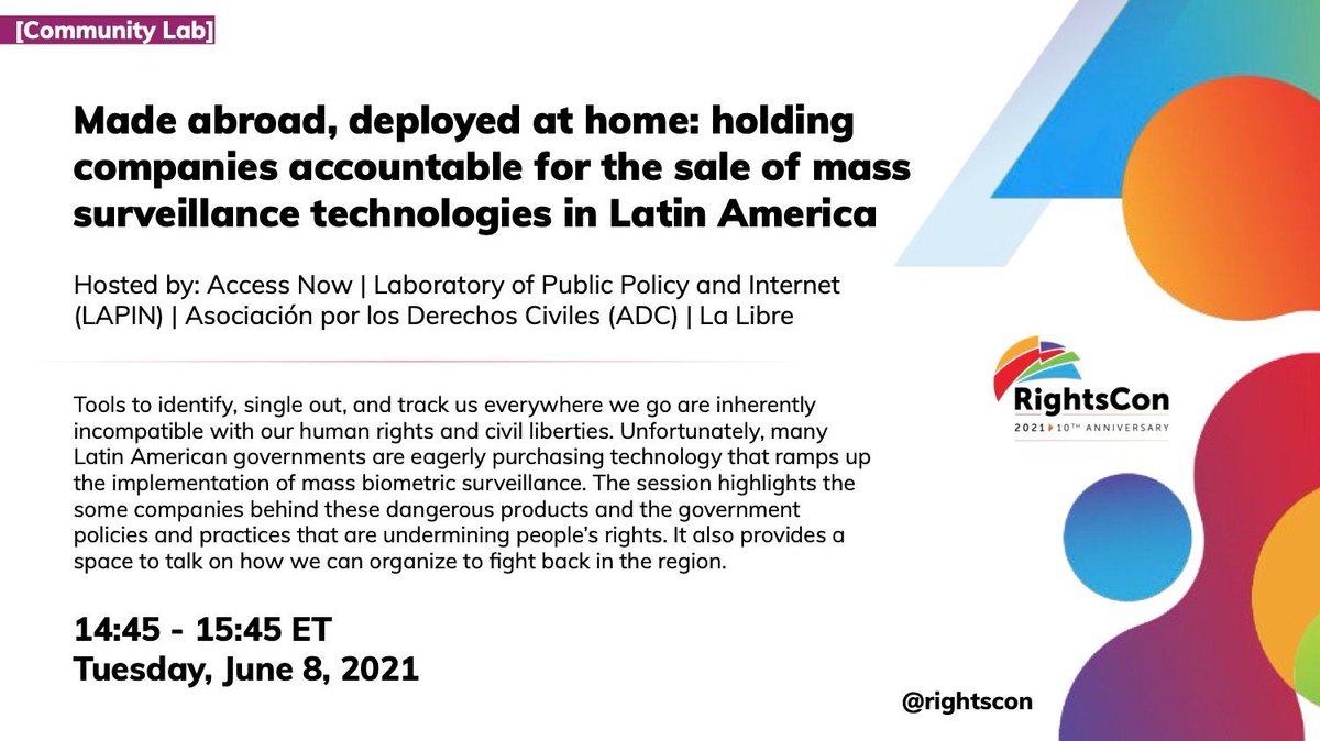 Presentamos esta necesaria investigación de <a href="/LaLibreTech/">LaLibre Tecnologías Comunitarias</a> con <a href="/accessnow/">Access Now</a> en <a href="/rightscon/">RightsCon</a> este martes 🕶️
