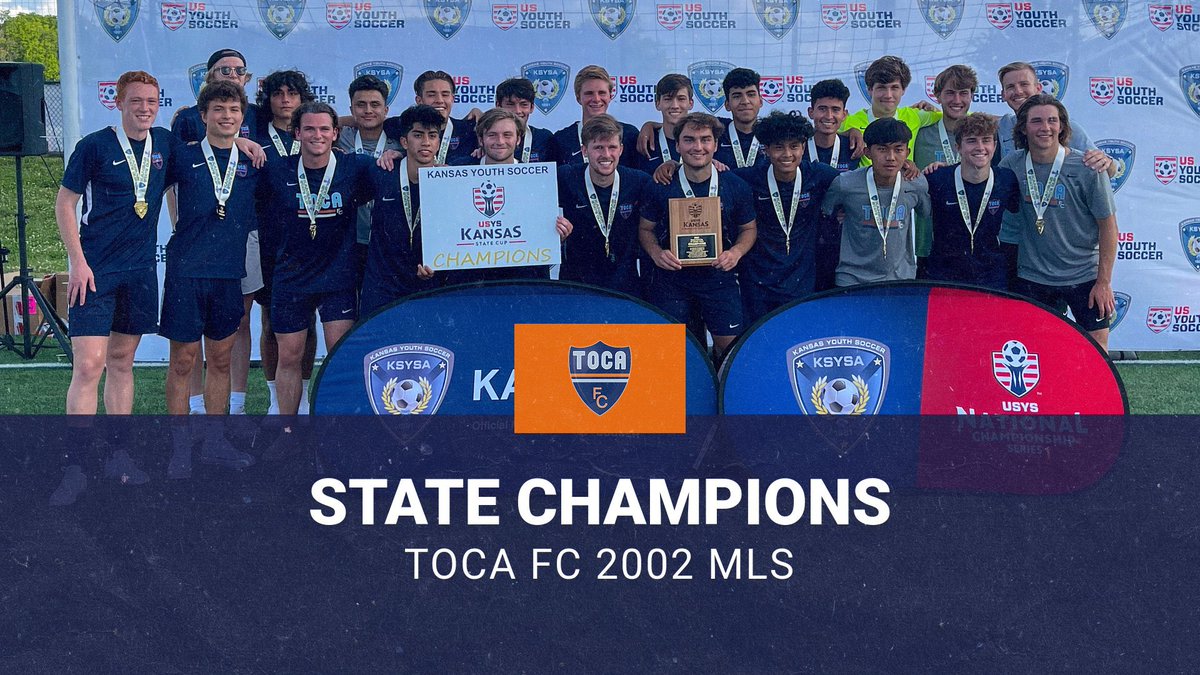 🏆 STATE CHAMPIONS 🏆 
Toca FC Boys 2002 MLS won their final earlier today to win State Cup! Huge congratulations to all players and their families. Congrats to coach Brandon for guiding these young men to victory! The entire Toca FC community is extremely proud of you!!!