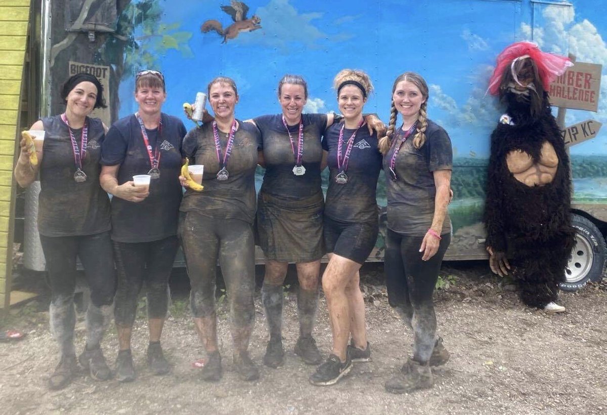 HPPeakers's tweet photo. #heartlandprairiepeakers smashed the #wildwomentimberchallenge @kc_timber today 🙌🏻 Mud &amp; laughs &amp; pushing ourselves &amp; just an awesome day in the woods together. No #peaker left behind ✊🏻@SamHeughan @MyPeakChallenge 
#ocr #teamwork #challenge #getoutside #MPC2021 #mypeakchallenge https://t.co/RzB1M6vLJd