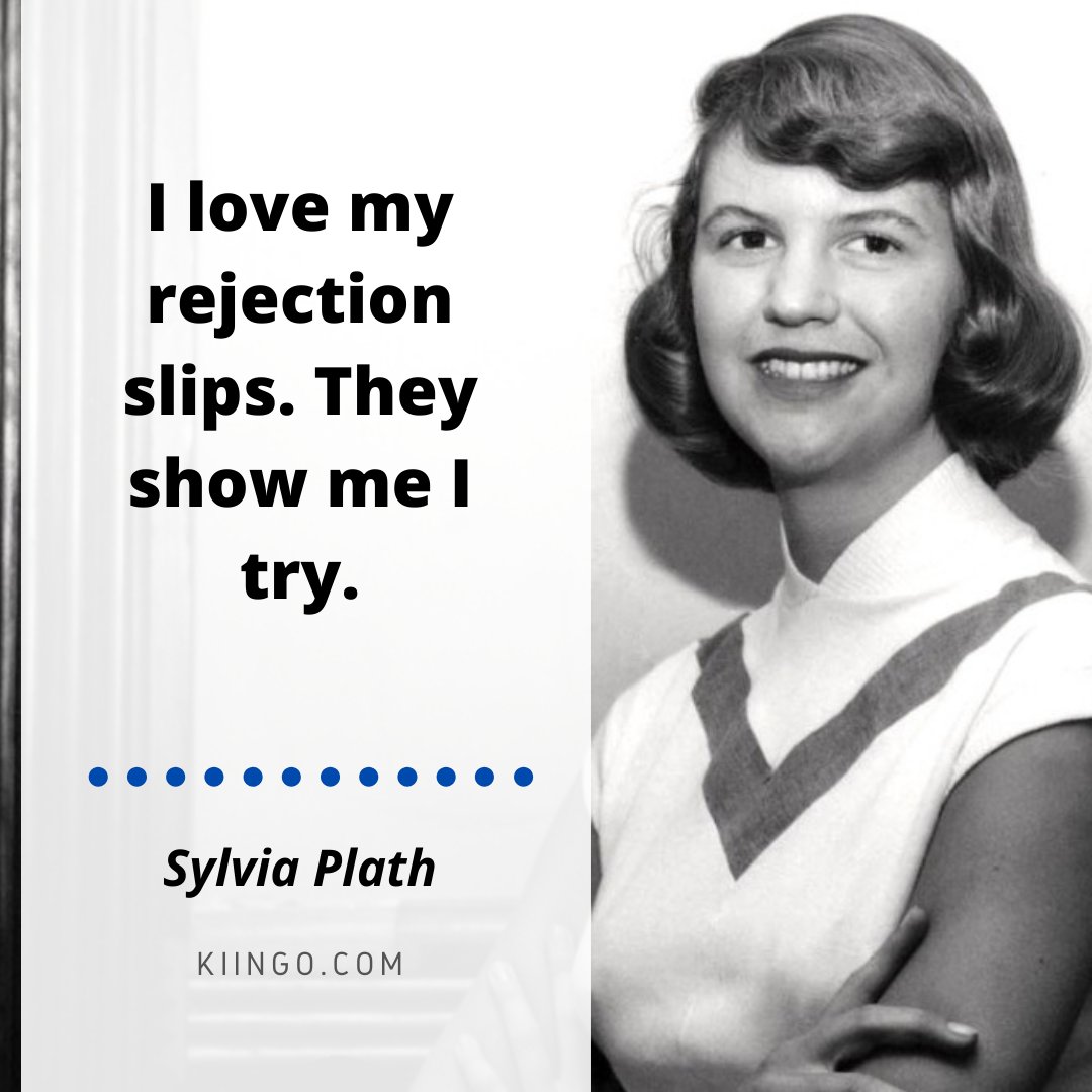 KiingoAI's tweet image. “I love my rejection slips. They show me I try.” — Sylvia Plath #amwriting #writingcommunity