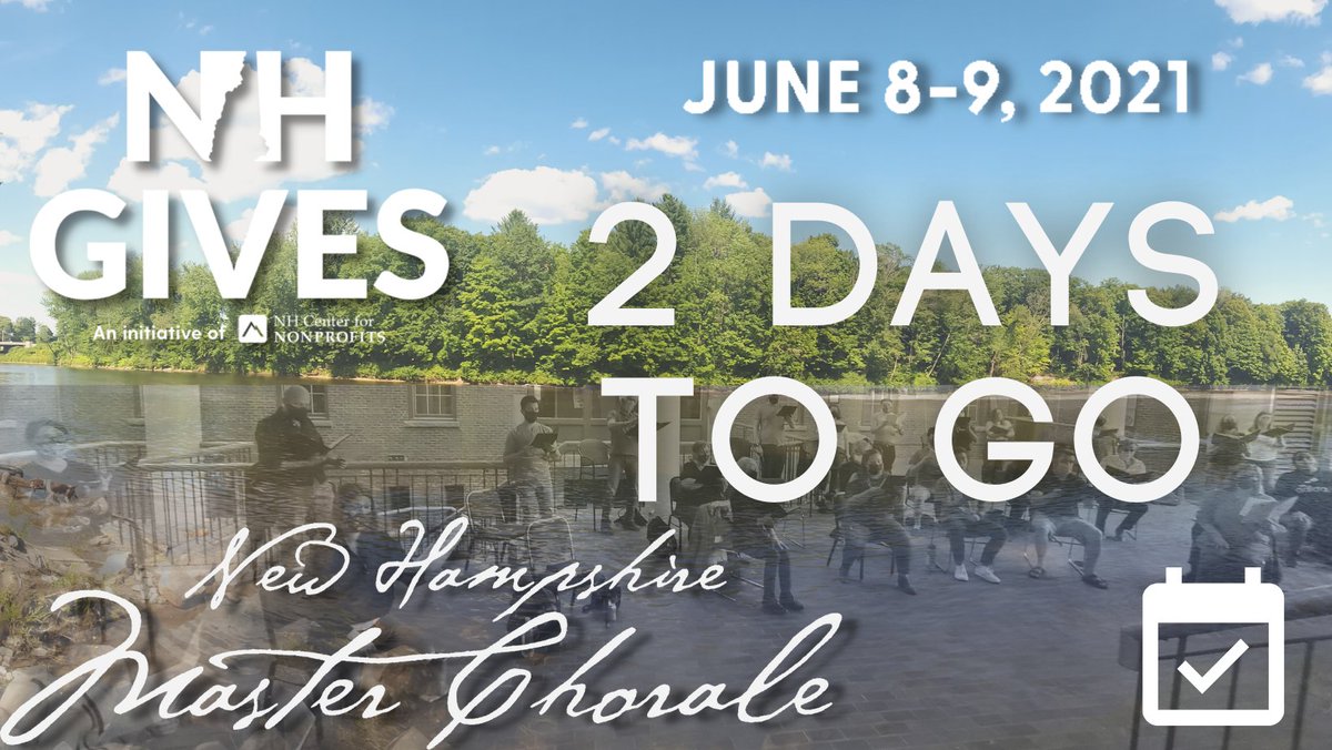 Are you ready for #NHGives?
Website Bookmarked ✅
nhgives.org/orga.../new-ha…
Date is Saved ✅
We hope you'll consider giving to NHMC.
24 Hours of giving starting at 5 PM on Tuesday! 
#nhmasterchorale #nhgives #choralmusic #choirs #giving #nonprofits #newhampshire #NHMC #singing