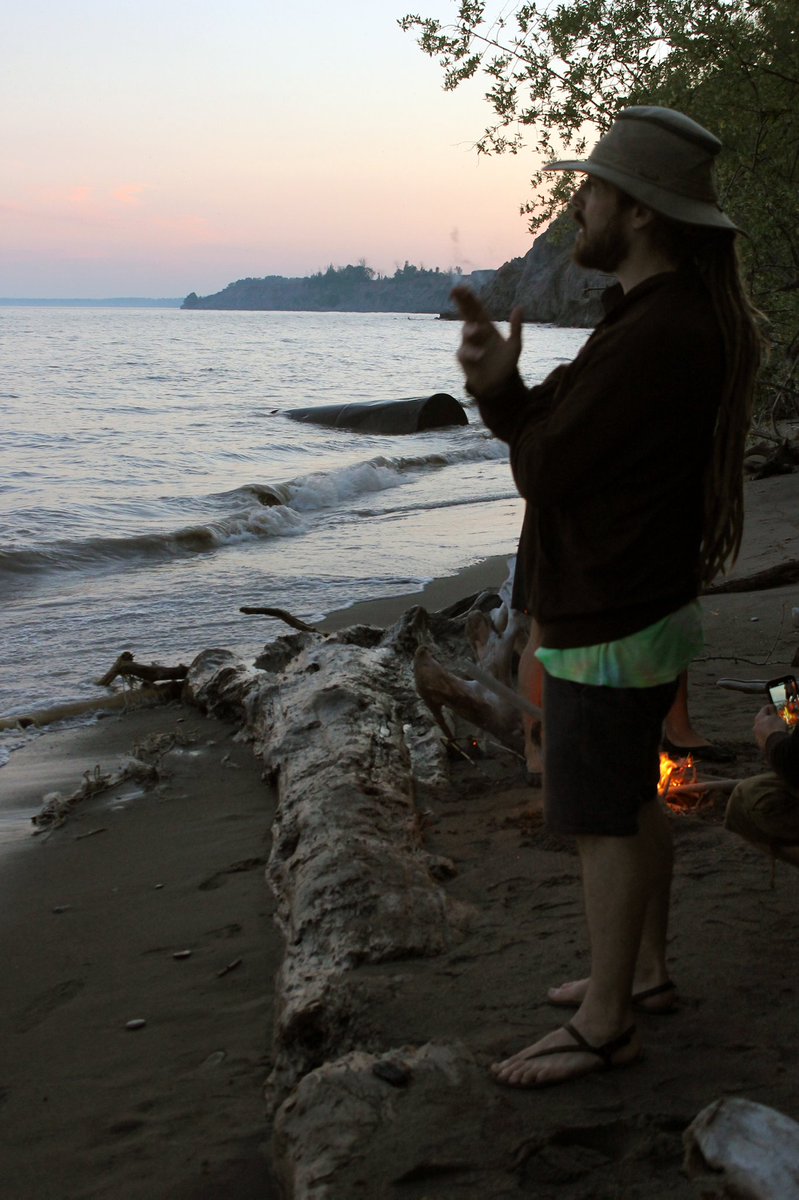 ShaneWilcoxArt's tweet photo. Moment of reflection 🔥💧🌊  
📷 @studioshim

#waves #beach #drumming #lakeerie #portstanley #ontariobeaches  #beachesareopen 
 
#Beachwear by @TilleyOfficial, #earthrunners, @jerico_ca  @prism_tape #madelocal in #StudioSHIM https://t.co/Z8A53E1Jb4