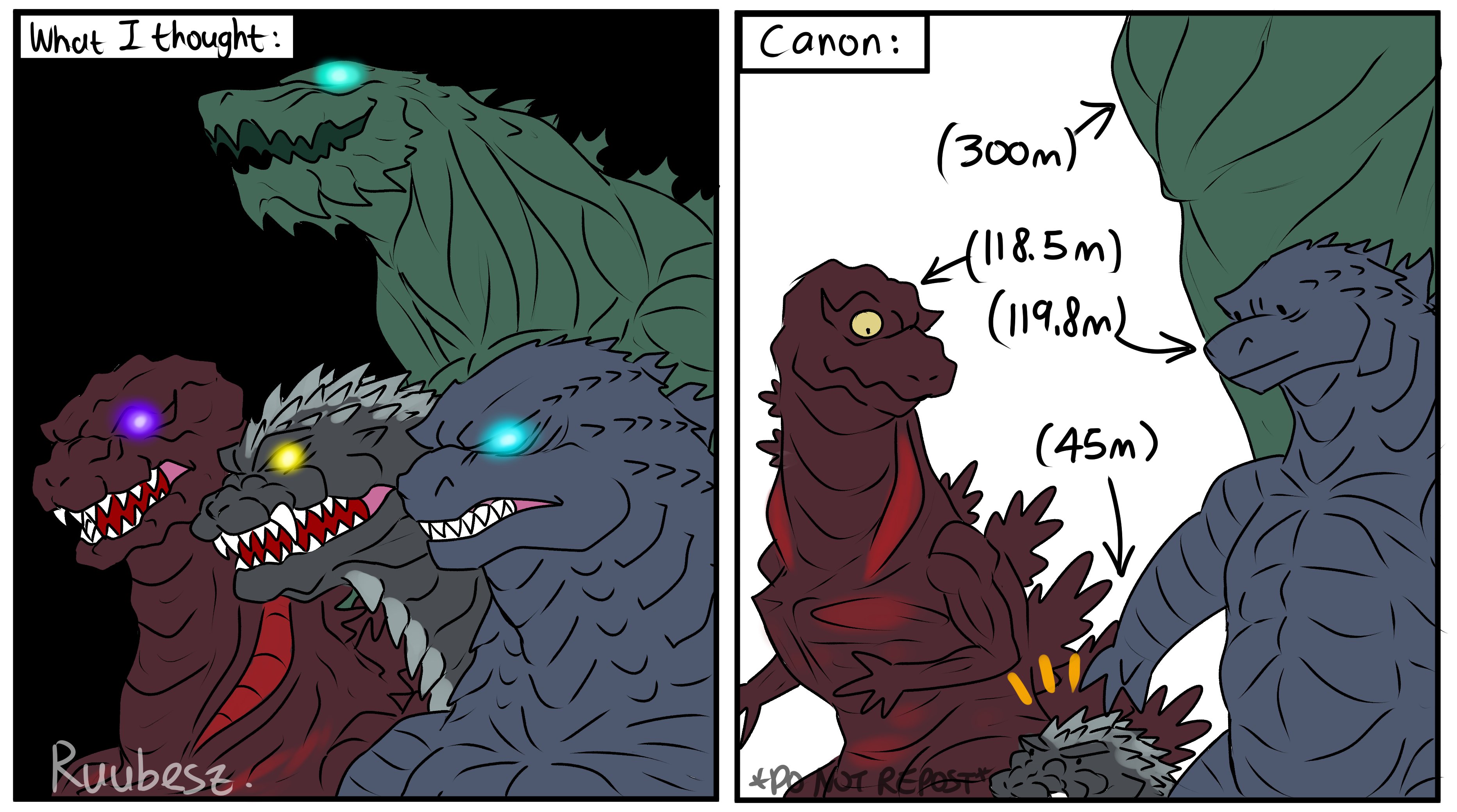 Ruubesz Draw Godzilla Ultima Is Only 45m Tall He S So Tiny Haha Lil Baby Man Lmao Also His Atomic Breath Is My Fav P S I Still Haven T Seen Sp Yet