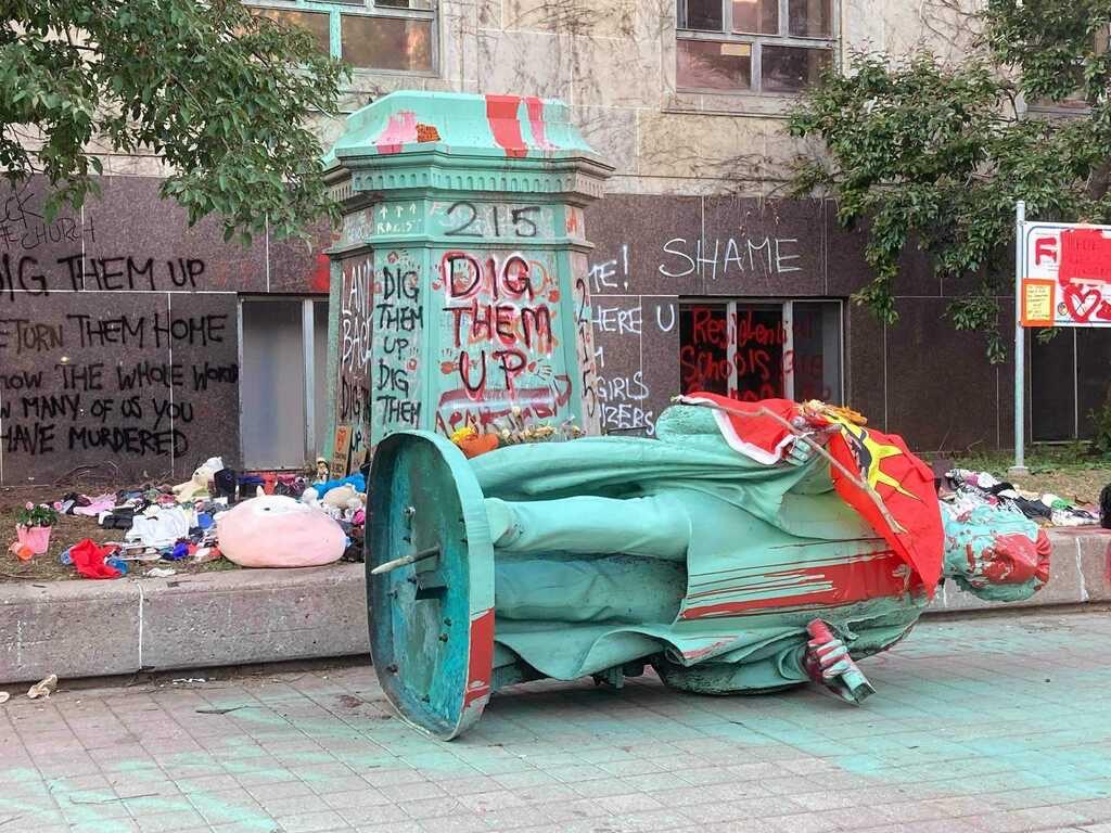 Egerton Ryerson statue brought down by protesters