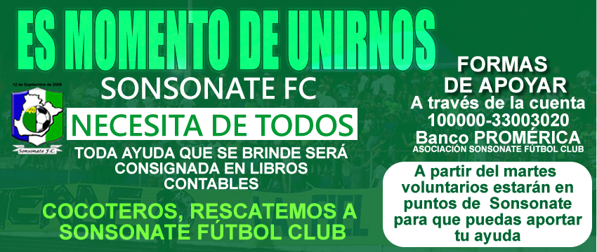 Información importante para los sonsonatecos que desean que Sonsonate FC no desaparezca.