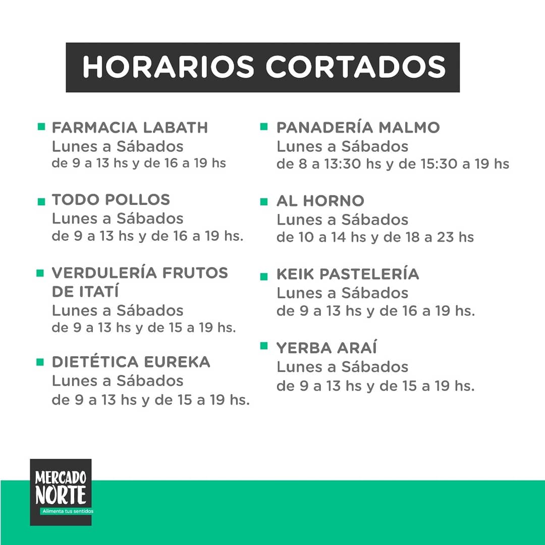 MercadoNorteSF's tweet photo. ⏰NUEVO HORARIO DESDE MAÑANA!

👉 Te dejamos los nuevos horarios de los locales del Mercado, los cuales se implementarán desde el Lunes 7/6

Recordá que estan sujetos a modificaciones, las que serán informadas por este medio!😉 https://t.co/1uHOembPiu