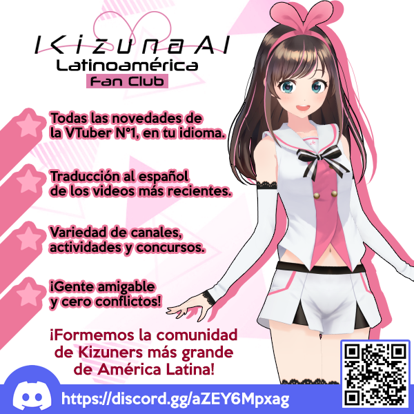 nickbeat_latam's tweet photo. ¡Formemos la comunidad de fans de #KizunaAI más grande de Latinoamérica! En un servidor que sigue su misma filosofía: "Conectar".
https://t.co/rQUnHqjKbk
(Comunidad NO OFICIAL creada por fans para fans)
#キズナアイ #fanclub #español #latinoamerica #americalatina #vtuber #Kizuner https://t.co/11mCViciAV