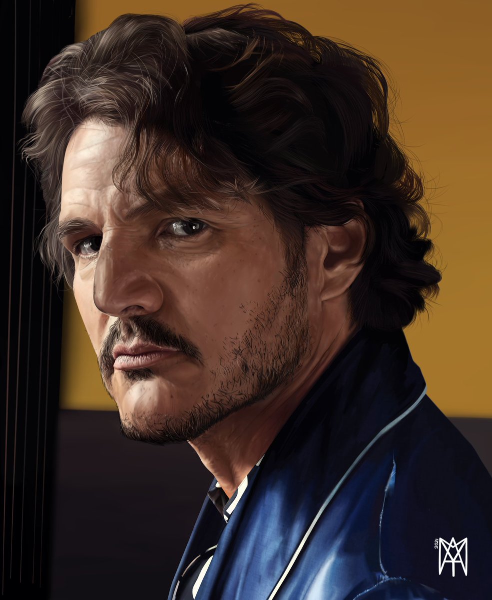 Ajohno389's tweet photo. ~ @PedroPascal1 ~
Time taken - 26+ hrs
So since i had done two B&amp;W pieces of Pedro, i just had a need to do a coloured picture and i just couldn't think of a more fitting picture if i'm honest. Honestly i adore this piece so much and i have really enjoyed working on it! #artwork https://t.co/x6u6ithOk8