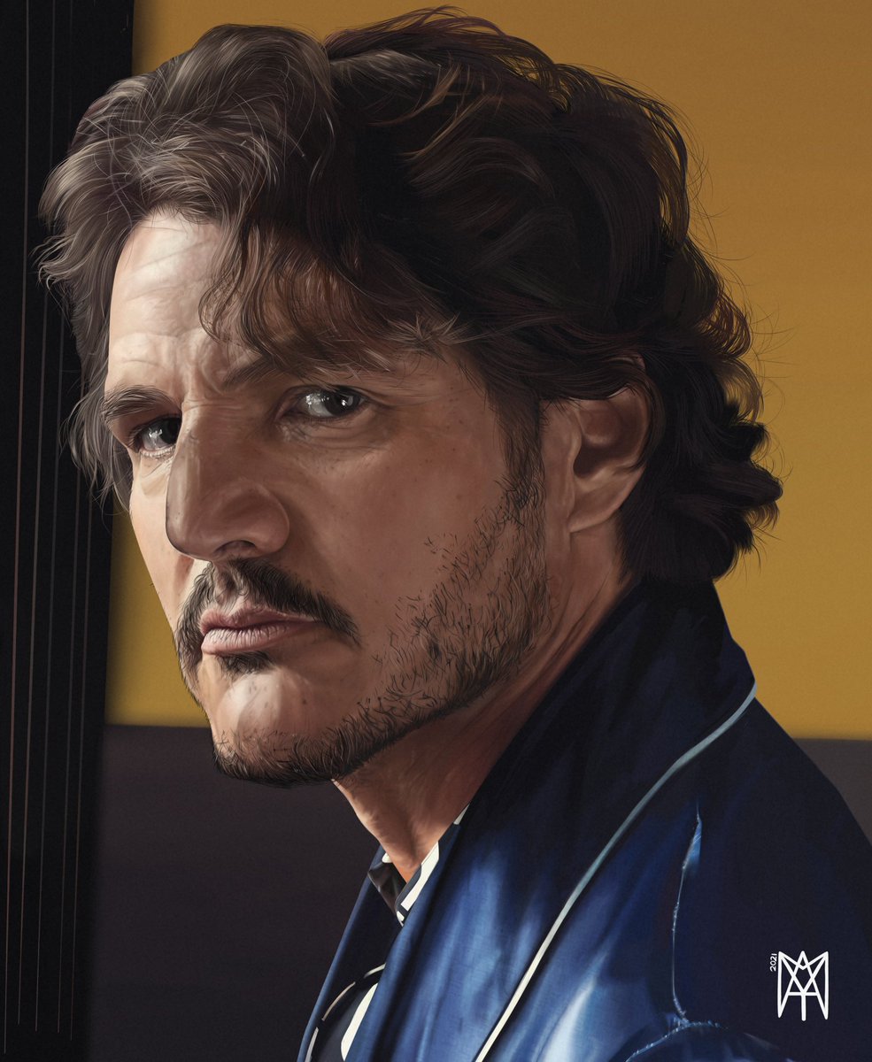 Ajohno389's tweet photo. ~ @PedroPascal1 ~
Time taken - 26+ hrs
So since i had done two B&amp;W pieces of Pedro, i just had a need to do a coloured picture and i just couldn't think of a more fitting picture if i'm honest. Honestly i adore this piece so much and i have really enjoyed working on it! #artwork https://t.co/x6u6ithOk8