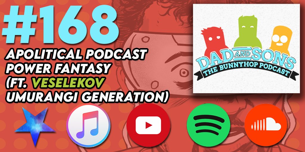DadandSonsPod's tweet photo. #168 - Apolitical Podcast Power Fantasy ft. @Veselekov (@UmurangiGame)

@LiamBME &amp; @superbunnyhop are joined by a very special guest to GO HAM. Some are calling it "the best episode so far"

Listen early on WatchNebula! https://t.co/fbiaN3HKjb
Patreon: https://t.co/sSs54yz2xe https://t.co/sSoJNzuWNm