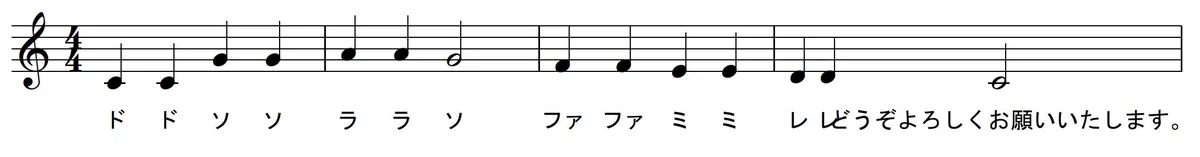 教材を作っていたら…予測変換によるタイプミスで長い歌詞のある楽譜のようになってしまったw