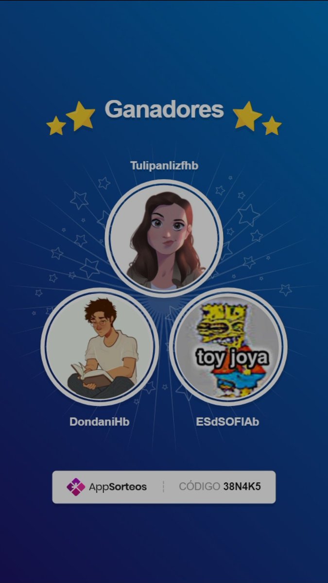 🤩Ganadores del sorteo selfie📸
<a href="/Tulipanlizfhb/">𝕏 Vanessa 🌷</a> 
<a href="/DondaniHb/">✞ ɗɑɳi Hʙo ↻ 🐾</a> 
<a href="/ESdSOFIAb/">mak</a> 
Tienen 24 hrs para retirar el premio en AES🎁
(Dueño 96-josmel-96) pregunten por lica3105 o Diegojk12 muchas felicidades 💥💯

Atentos que se vienen más sorteos🔍