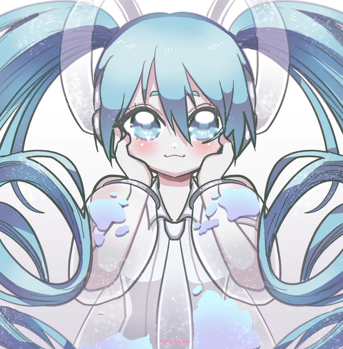 ピアプロ運営です。本日は「MIKU EXPO 2021」作品をご紹介!やよい れきさんのミクさん!大きなキラキラとした目でこちらを見る姿がカワ(・∀・)イイ!!【https://t.co/ypHOwR9FdM】 #piapro #初音ミク 