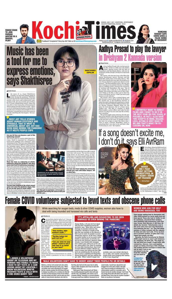 Good morning readers. Check out today's Kochi Times #StayAware #StaySafe
