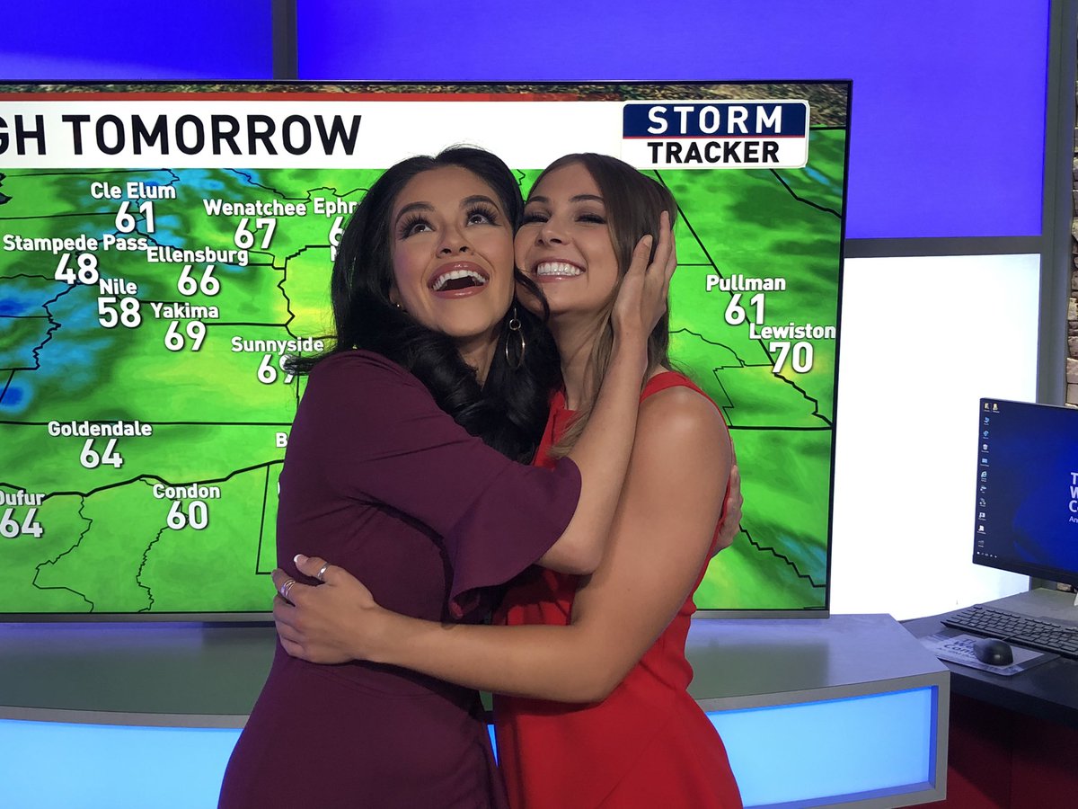 SamanthaSpitzTV's tweet photo. I’m crying, no you’re crying! Last #KEPR show with my favorite weather gal. @ashleyloaeza you will be missed! https://t.co/Xct97XK5sT