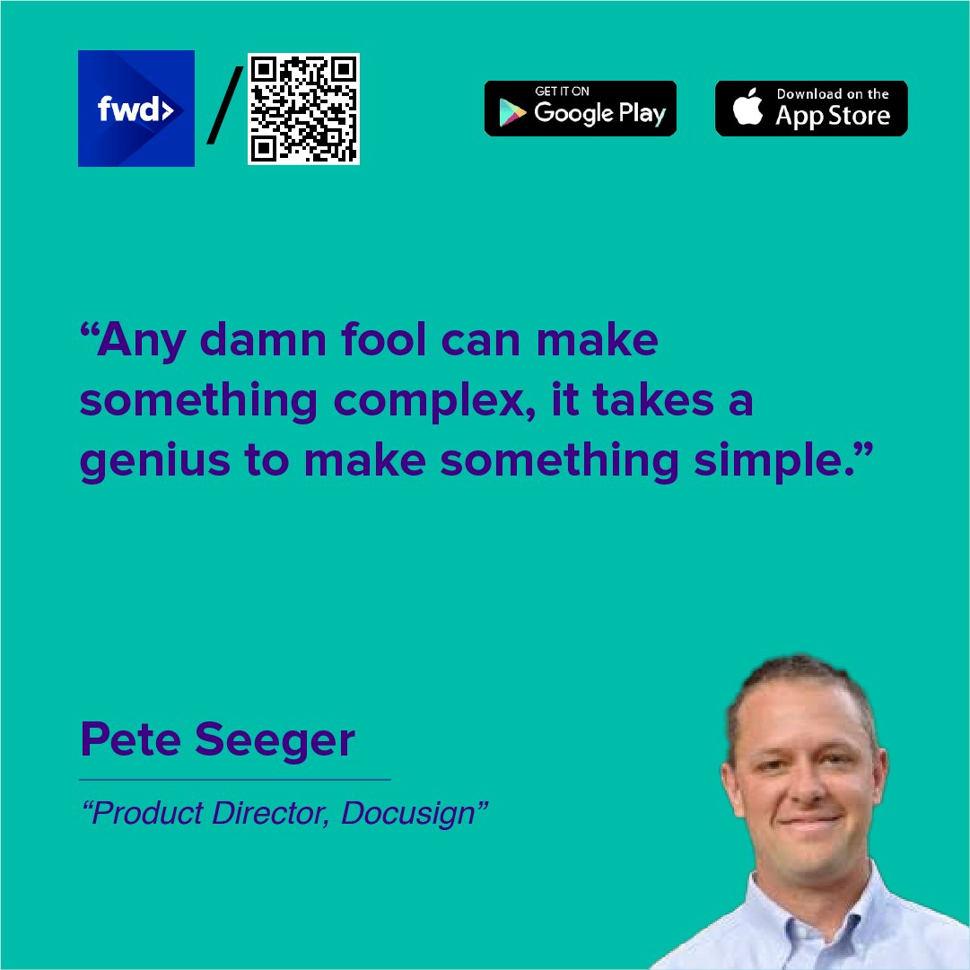 nextbigwhat's tweet photo. Any damn fool can make something complex, it takes a genius to make something simple.
#morningquote #quoteoftheday #fwd #strategy #uxdesigner #complextosimple https://t.co/JGR7A0ctKN