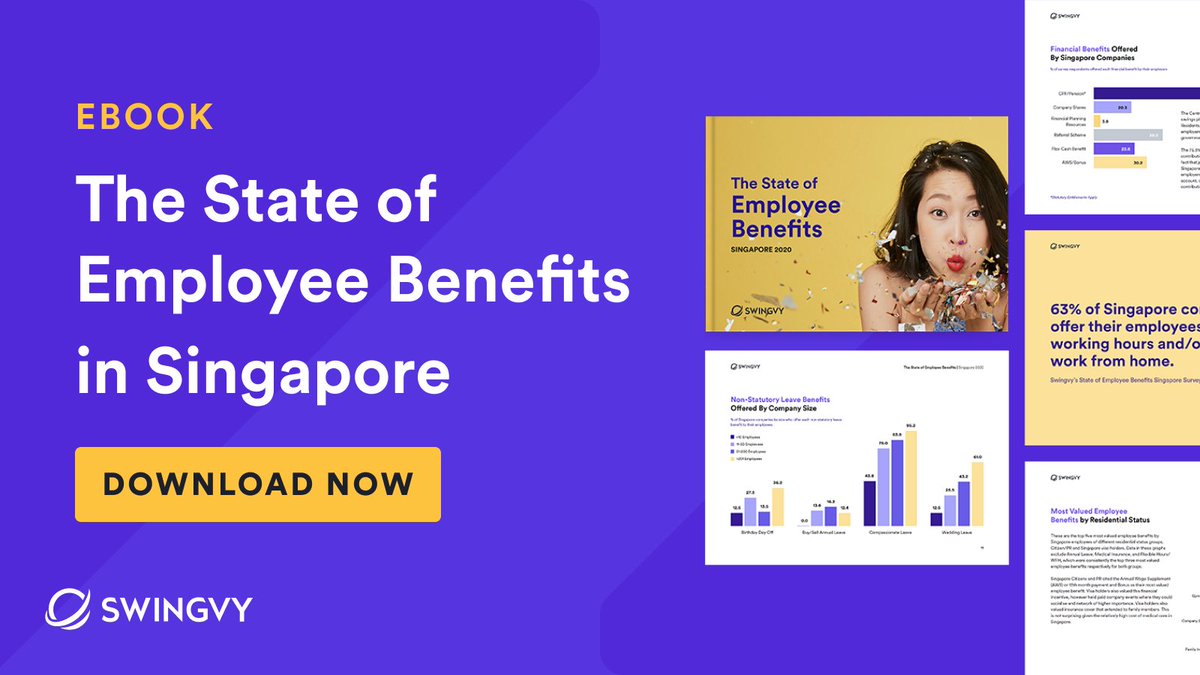👉 𝗗𝗼𝘄𝗻𝗹𝗼𝗮𝗱 𝐞𝐁𝐨𝐨𝐤 - ow.ly/aPZX50F1PYw 

This eBook contains insights into:
💡 The current state of #employeebenefits in #Singapore.
💡 How employee benefits can affect #recruitment &amp; #employeeretention.

#hrtech <a href="/swingvyofficial/">Swingvy</a> #hrtechsg #hrtechnology #hr