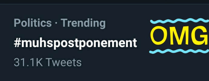 STUDENTSDUNION's tweet image. #muhspostponement 

WE ARE TRENDING ☝️☝️☝️