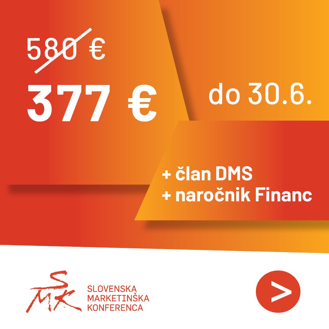 26.SMK (@smkonferenca) on Twitter photo Zgodnja prijava na #26SMK je za člane <a href="/marketingslo/">Društvo za marketing</a> in naročnike <a href="/finance_si/">Finance.si</a> izjemno ugodna 🤩 Ne odlašajte z odločitvijo, pridružite se nam že danes!
4. in 5. oktober 2021 v Portorožu
smk.si Zgodnja prijava na #26SMK je za člane <a href="/marketingslo/">Društvo za marketing</a> in naročnike <a href="/finance_si/">Finance.si</a> izjemno ugodna 🤩 Ne odlašajte z odločitvijo, pridružite se nam že danes!
4. in 5. oktober 2021 v Portorožu
smk.si