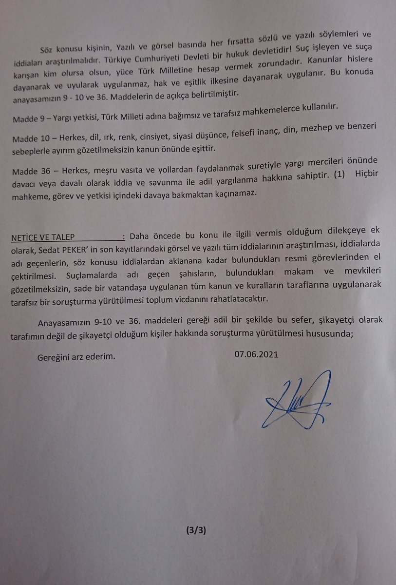 <a href="/SonDakikaTurk/">Son Dakika Türk</a> <a href="/sedat_peker/">Sedat Peker</a> Suç duyurumu yaptım...