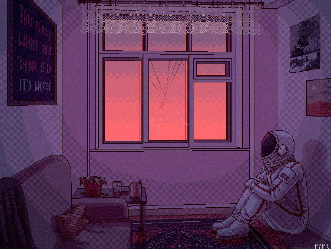 pyprart's tweet photo. I was a bit lazy with getting to finish this one but yay, I made it. Finally something in pixels again.
Referenced the window from @davai_yedem 's photo, and the space suit is inspired by Soviet suits

#digitalart #illustrationartists #pixelart #pixelartist #surrealart https://t.co/cwpQd95NKw