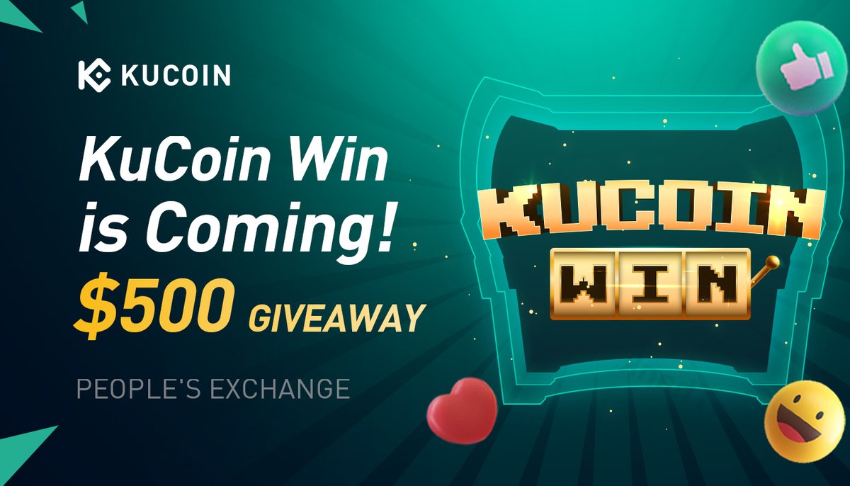 kucoincom's tweet image. #KuCoin Win is coming!🏟️Join us to play &amp;amp; win 500 $USDT giveaway!

✅ Follow @kucoincom
✅ RT this post with the hashtag #KuCoinWin
✅ Set the logo provided in below form as your Twitter profile picture
✅ Fill out: forms.gle/KS96nkKvBHmvX6…

5 winners will be announced on June 14!
