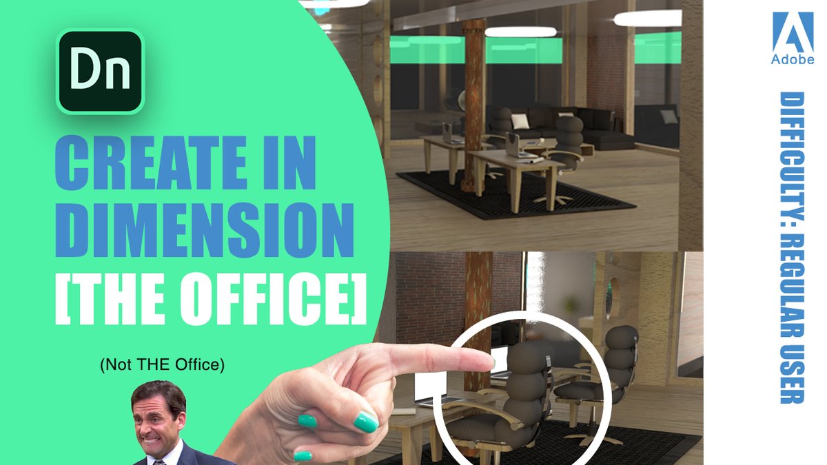 bearstudiosuk's tweet photo. CREATE 'THE OFFICE' (not THE Office) scene using ONLY Adobe Dimension | ... https://t.co/rNApcITmED via @YouTube @3drenderbot #3DModel #adobeCreative @creativecloud @AdobeDesign @AdobeDimension https://t.co/1m0oH9B7V9