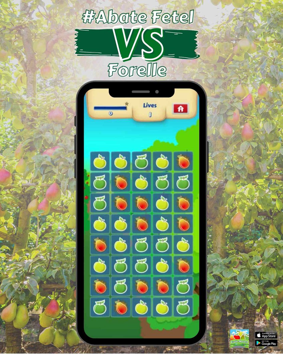 TruCapeFruit's tweet photo. Not only is Fruit-Match easy to play, but it is also so much fun!
 
The Abate Fetel VS Forelle competition comes to an end on the 14th of June so don't forget to download Fruit-Match today.
 
Check Facebook for details! 
#TruCape #Competition #FruitMatch #AbateFetel #Forelle https://t.co/bvWXLe8mA1