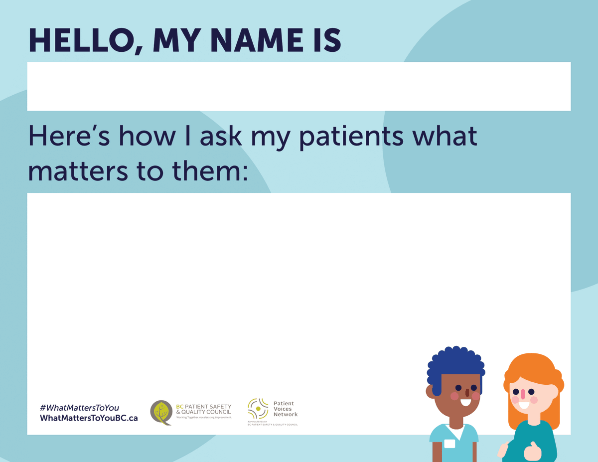 Today is #WMTY21 day! Do you know what matters to your patients? Find out by asking. Learn more at #WMTY21