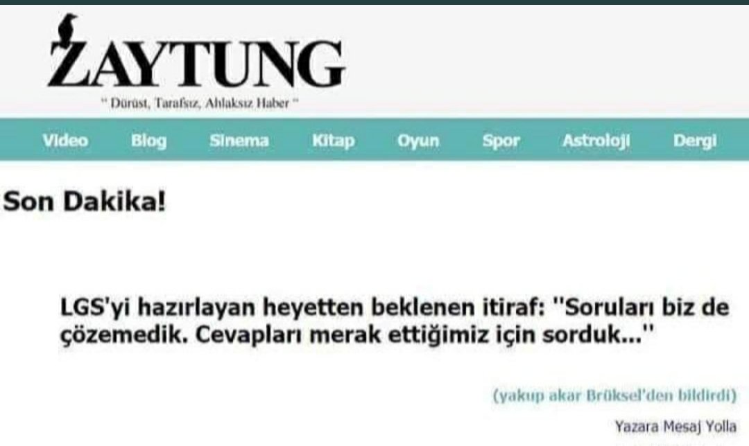 Gamzekprl_'s tweet photo. Zaytung olayı özetlemiş aslında. Bize yapılan bu haksızlığı unut(a)mayacağız.
#matematik 
#lgs2021 https://t.co/6PxZ5qtTLi