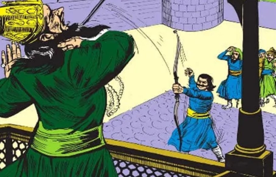 tradrajputana's tweet photo. Prithviraj Chauhan was  fearless and intelligent blessed with sharp military skills. Even as a young boy, he could accurately hit targets only on the basis of its sounds. In fact, it is also said that he had mastered in six different languages. 

#RajputSamratPrathviRajChauhan https://t.co/zvTsZ0QQ7g
