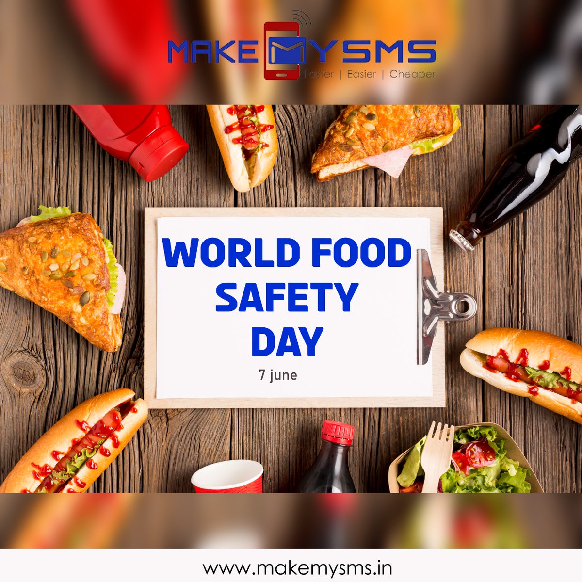 makemysms1's tweet image. WORLD FOOD SAFETY DAY
#WorldFoodSafetyDay #7thjune #bulkwhatsappsms #smscompany #bulkvoicecall #whatsappforbusiness #SMS #smsports #blastsms #whatsappforbusiness #digital #marketingagencylife #bulksms #textmessage #business 
Website: makemysms.in