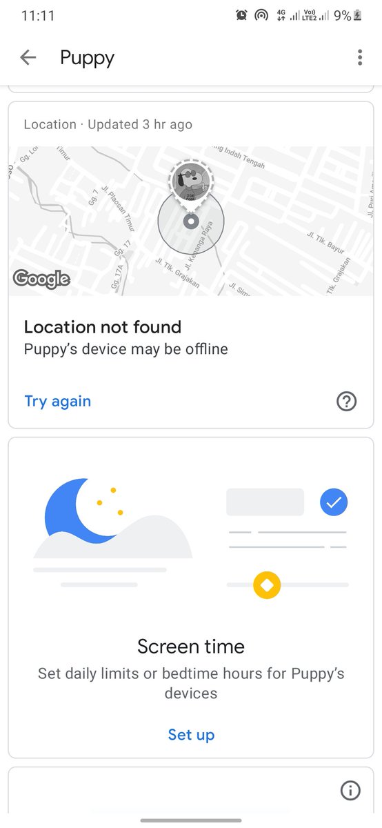 AndaloKifli's tweet photo. @Kanseulir Urun rembug Om, bisa juga pakai Family Link dari Google.
Aplikasi ini membuat gadget anak terkoneksi dg ortu. Selain bisa melihat posisi anak, juga bisa kita setting pembatasan instal aplikasi harus dengan ijin ortu. Juga batasi waktu pakai nya.  Ini contoh anak saya https://t.co/jYoOCKP2Rw